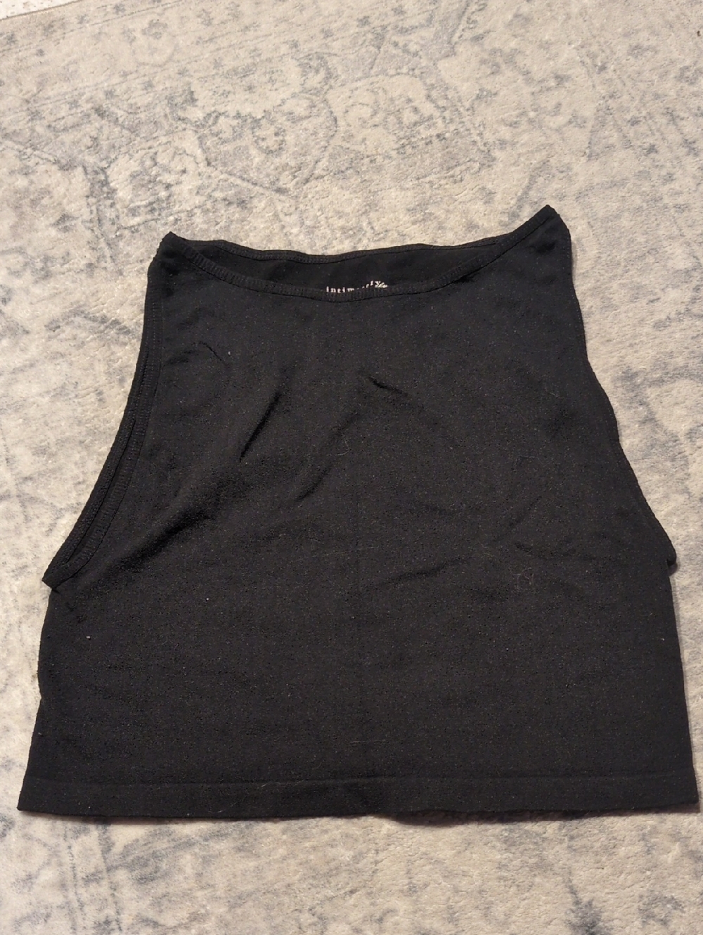 Free People Black High Neck Crop Tank